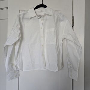 LOFT Classic White Button Down Shirt